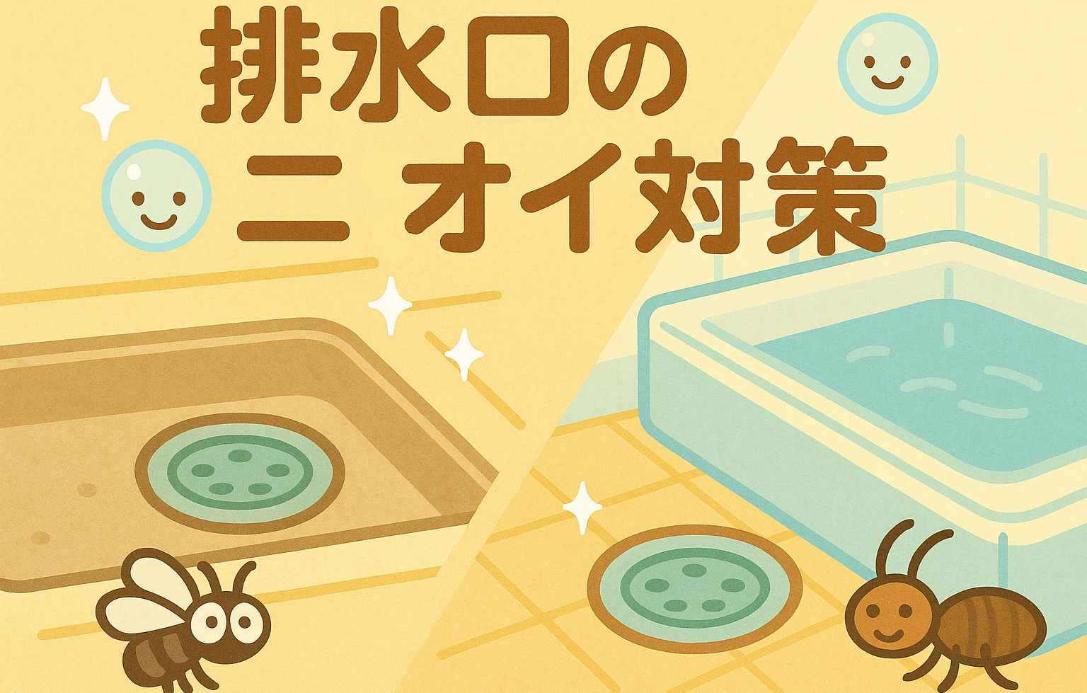 タイトル：排水溝のニオイ対策