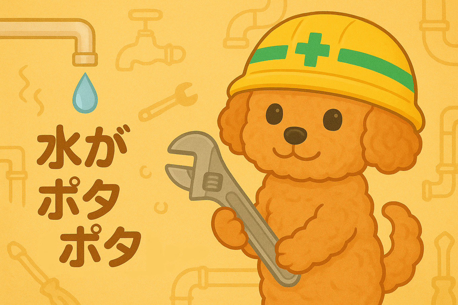 タイトル：蛇口の水がポタポタ垂れる