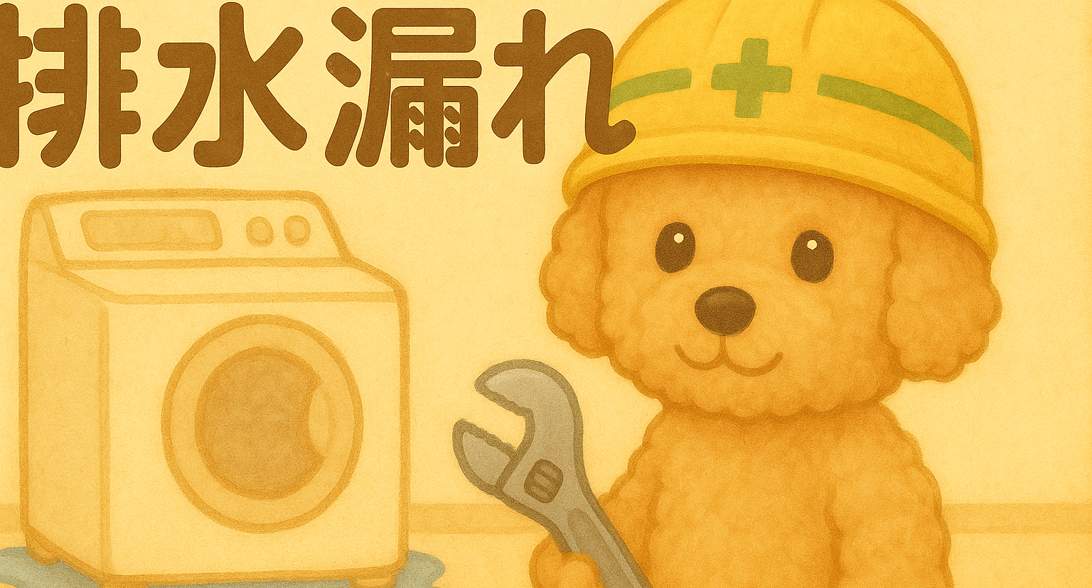 タイトル：洗濯機の排水水漏れ