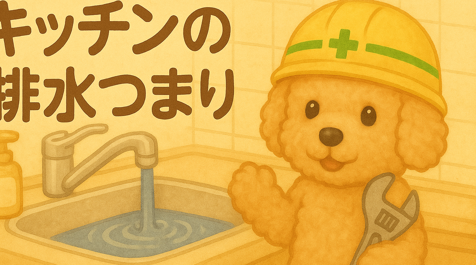 タイトル：キッチンの排水つまり